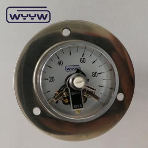 China 2.5&quot; Stainless Steel Electric Contact Pressure Gauge Flange Type Panel Connection factory