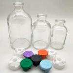 200ml Clear Molded Glass Vial Type I II III Rubber Stoppered Reagent Bottles