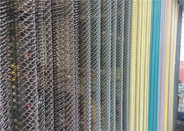 8*8mm Room Divider Metal Coil Drapery Curtain In Interior And Exterior