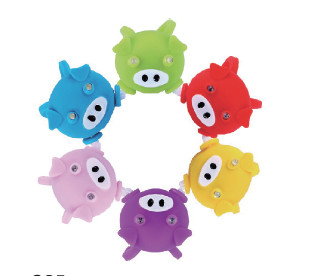 China Bright Colorful Silicone LED Bike Lights Special Shape Chasing Flash Constant factory