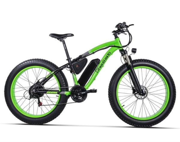 26" Wheel Size Electric Full Suspension Fat Bike with 21 Speed Gears and LCD