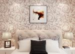 Elegant Non - woven Modern Removable Wallpaper / Leaf Pattern Wallpaper
