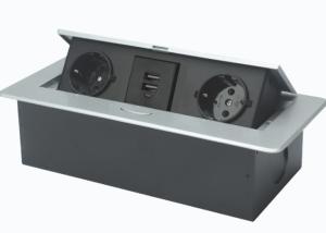 China Retractable Universal Table Pop Up Outlets Desktop Explosion Proof 13amp Usb Waterproof Sockets factory