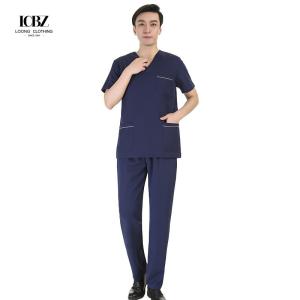 China Polyester Spandex Medical Scrubs Uniform for Women and Men in Fashionable Design factory