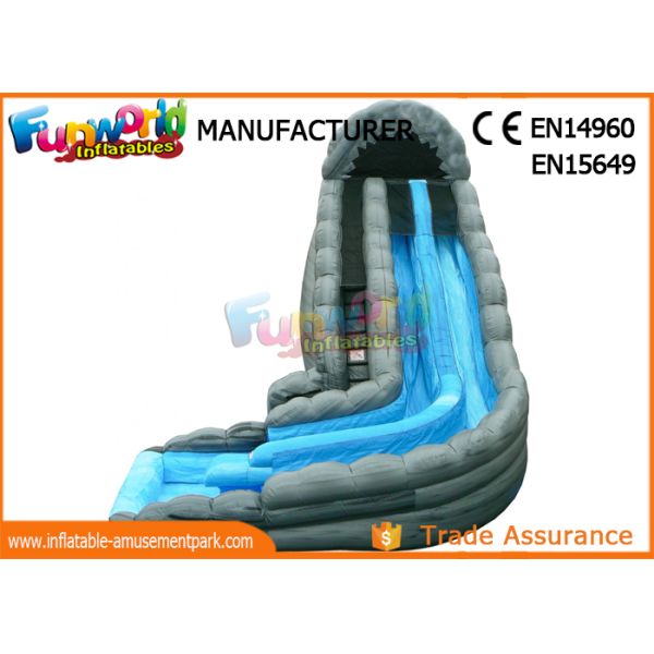 PLATO 0.55mm PVC Tarpaulin Inflatable Water Slide For Pool / Yard Park