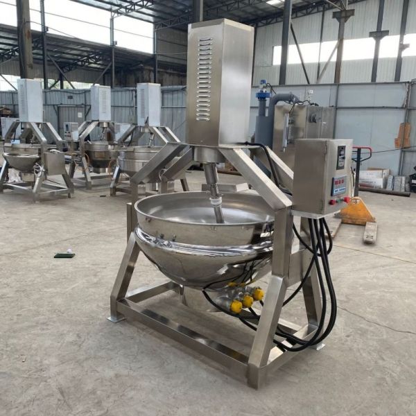 380V Gas Heating Stirring Cooking Pot For Industrial Food Sauce Preparation