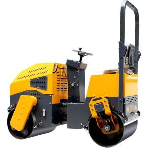 China Mini Vibratory Double Drum 2 Ton 1 Ton Road Roller Compactor Walking Speed 0-6km/h factory