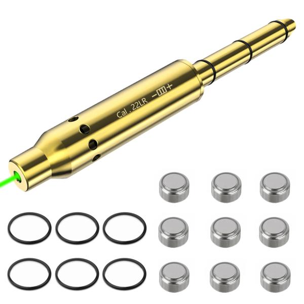 22LR Green Laser Bore Sight 4 Sets Of Batteries Laser Accuracy Outdoor Green