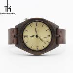 Sandalwood Wooden Mens Brown Leather Watch Japan Quartz Movement