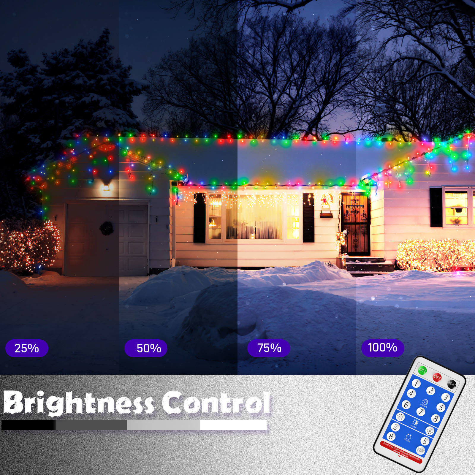 0603 Lamp Solar String Lights 800mah 72ft With Remote Control