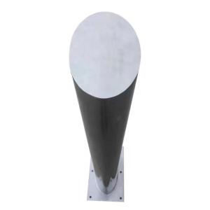 China 304 316 SS Airport Street Mitred Top Bollard with Reflective Trip and Slop factory