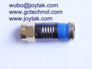 China F Compression Connector Gold Plated hex nut for RG6 Home Theater Coax Cable factory