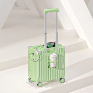 360° Spinner Wheels Lightweight Aluminum Frame Carry-On Luggage with Scratch