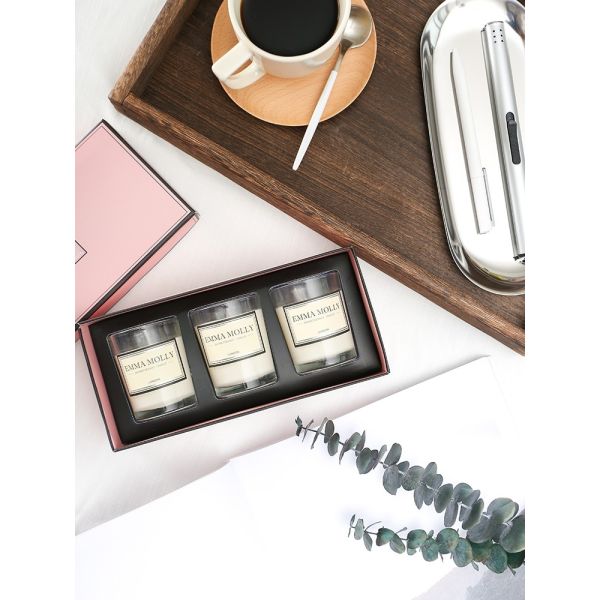 Candle Jar Exquisite Gift Box Rectangular Shape Paper Glossy / Matte Finish