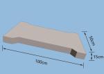Rectangle Concrete Walkway Molds , Channel Covers Cement Paver Molds Durable