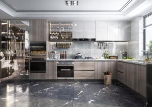 China Luxury Handless High Glossy Lacquer Home Storage Sales Kitchen Cabinets factory