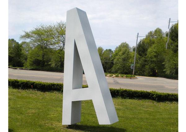 Free Standing Letter Stainless Steel Sculpture Corrosion Stability Painted