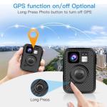H.264 MP4 MPEG4 CMOS Police Worn Cameras Waterproof IP67 0.91" LCD