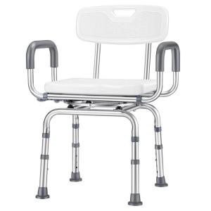 China Adjustable Swivel Shower Stool Portable Safety Rotating Shower Chair factory