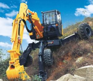 China Mobile walking Excavator factory