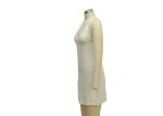 White Halter Neck Casual Ladies Wear Comfortable Sexy Women'S Night Dress