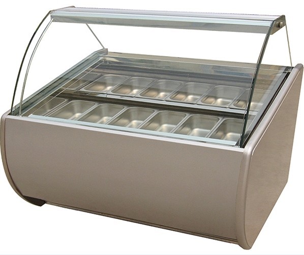 Energy-saving Ice Cream Commercial Refrigerator Freezer Showcase