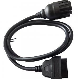 China 12V 24V OBD2 Truck Diagnostic Cables 10 Pin Adapter For Automotive Industries on sale