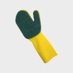 Single Layer Souring Pad Dishwashing Sponge Gloves For Household Work Black