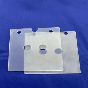 China Professional Custom High Temperature Resistance Frosted Perforated Quartz Glass Sheet factory