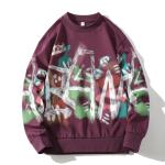 Men Clothes Custom Oversized Sublimation Print Sweater Anti Wrinkle