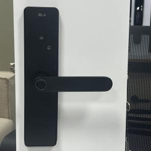 China Black Sliding Door Smart Lock Fingerprint Electronic Door Lock Aluminum Alloy factory