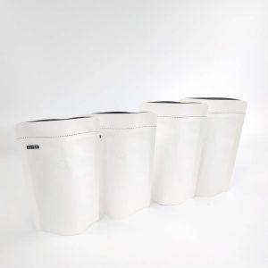 OEM Custom 1/8 OZ White Logo Size Resealable Aluminum Foil 120 Microns Kraft