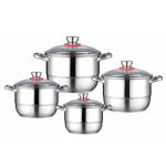 Multi-function Silver Kitchen Cookware Cooking Pot Set Stainless Steel Soup &