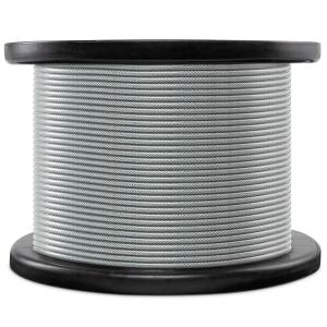 China 7x7 Wire Rope Galvanized steel wire rope 3/32 PVC Coated to 3/16 for Crane and Lifting factory