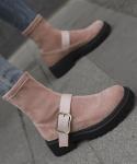 Made in Italy Women's Leather Boots with Genuine Leather Upper and Low Heel