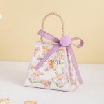 Christmas Square Shopping Candy Logo Printed Paper Bags Custom Order and