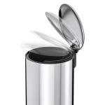 20L Stainless Steel Kitchen Bathroom Thin Lid Pedal Trash Bin Waste Bin Dustbin