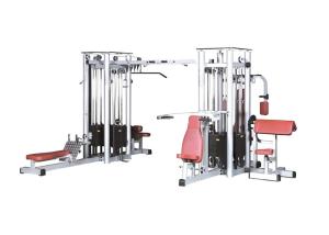 China 8 Station Multi Gym Equipments / Commercial Grade Multifunction Gym Machine factory