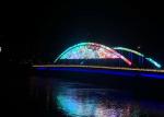 96W DIP347 Transparent LED Curtain Media Facade P25*31.25 96W/M2