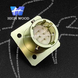 China OHS Series Ultra-Small Electrical Connector Aluminum Alloy Square Flange Receptacle With 7 Contacts Silvering factory