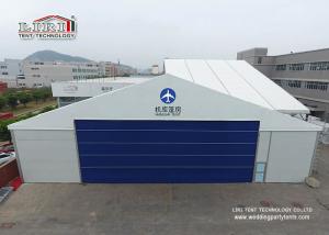 China Durable Wind Resistant Aluminum Aircraft Hangar With Auto Rolling Door 30m Width factory