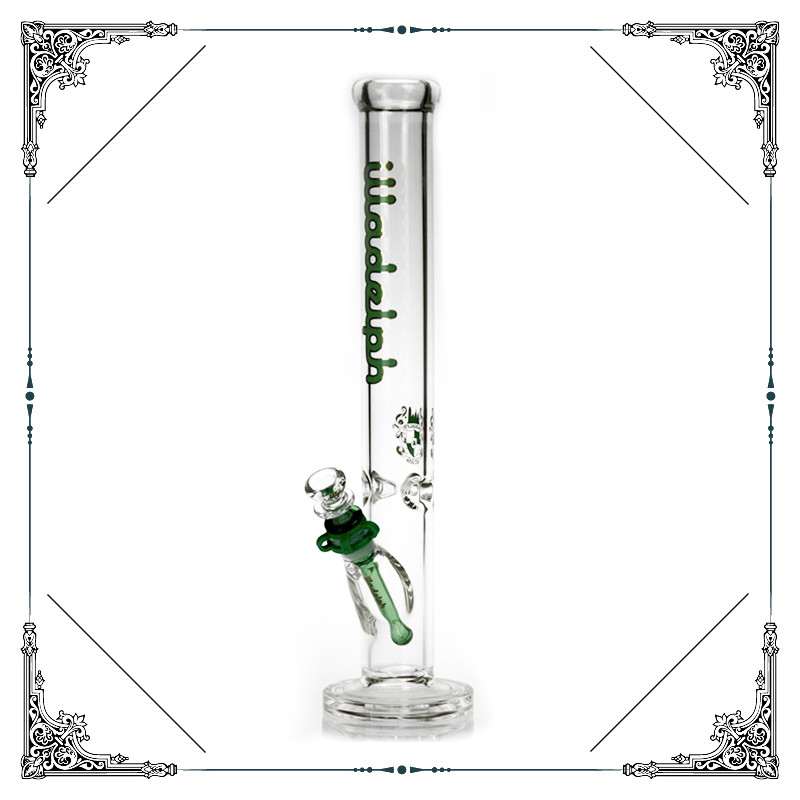 7MM Thick Glass Bong 17 Inches Tall Straight Tube Glass Smoking Pipes