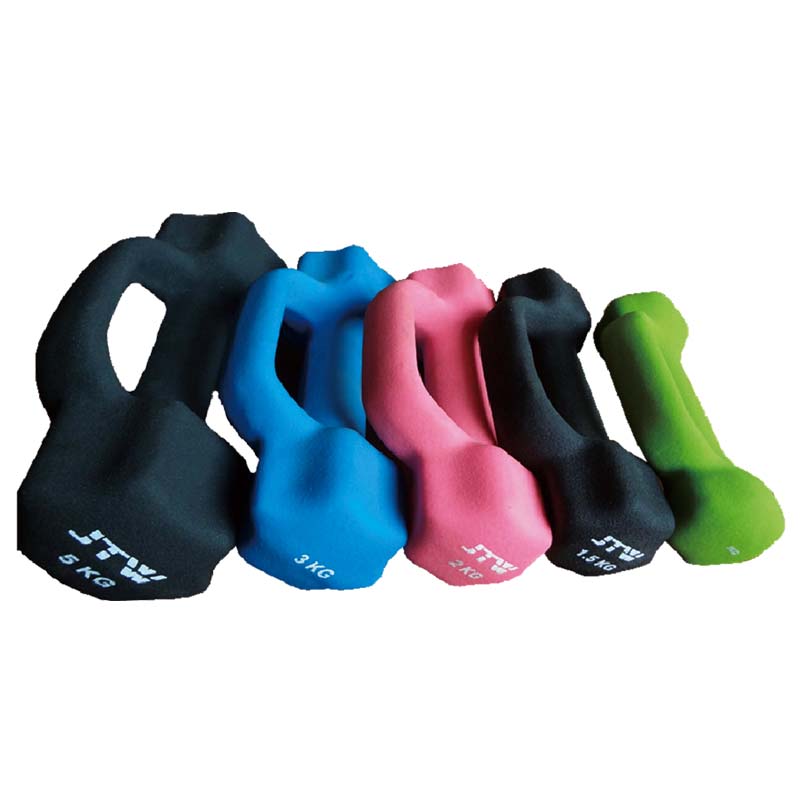 Colorful Vinyl Neoprene Dumbbells 5kg With Handle
