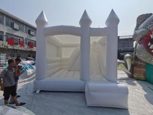 China 5x4m Commercial Bouncy Castles White Toddler Bounce House Inflatable Wedding Bouncer factory