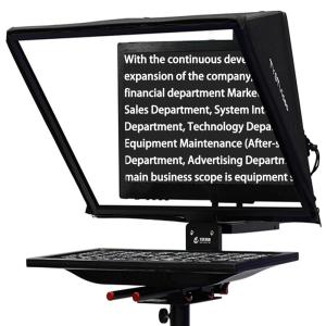 China 20 inch Best Teleprompter for Interview TV Broadcast Equipment Live Sports Black factory