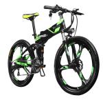 26 inch Folding Mountain Electric Bike With Suspension and Shimano Derailleur