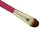 Rose Red Powder Foundation Brush 100mm Wooden Handle Gold Ferrule