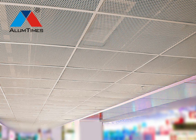 Ral Color Aluminium Mesh Panels , Decorative Expanded Metal Mesh Sheet