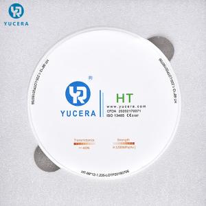 China 98x10mm 43% Translucent HT Dental Zirconia Blank factory