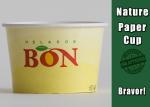 Single Wall Disposable Frozen Yogurt Cups , Disposable Paper Bowls With Lids